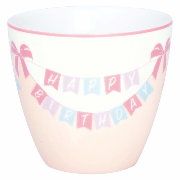 GreenGate Latte Cup "Happy Birthday" (White)