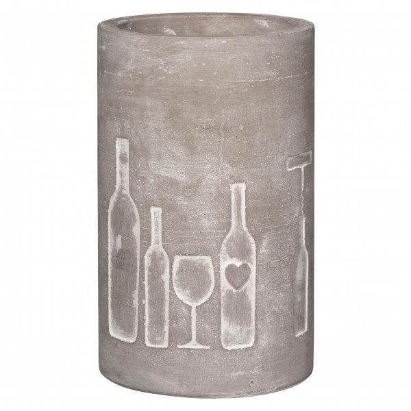 Weinkühler aus Beton "Flasche & Glas" von räder Design