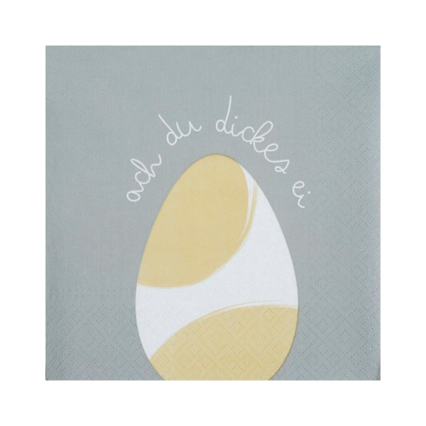 Papierservietten "Ach du dickes Ei" - 33 x 33 cm von räder Design