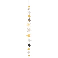 Papierkette "Taumelnde Sterne" - 95 cm (Gold) von räder Design