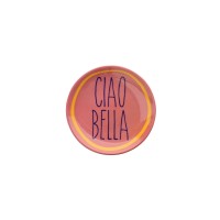 Deko-Teller "Love Plates - Ciao Bella" - 10x1,5x10cm (Rosa) von Gift Company