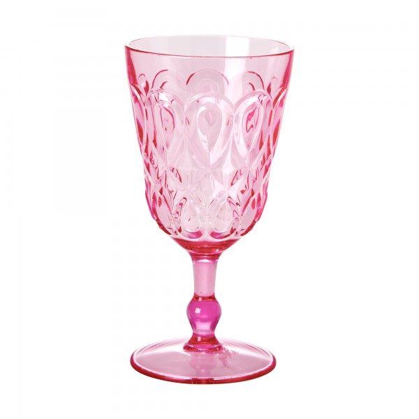 rice Weinglas mit geprägten Details "Acrylic" (Pink)