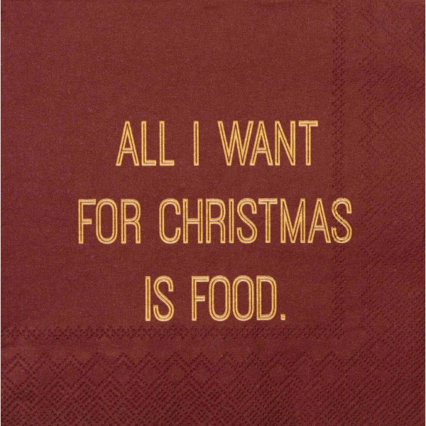 Serviette "All I want for Christmas..." von räder Design