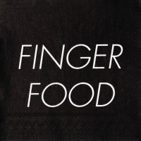 Cocktailservietten "Finger food" - 25x25 cm (Grau) von räder Design