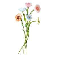rice Kunstblumen aus Seidenpapier im 6er-Set - Groß (Bunt)