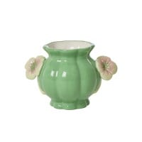 rice Vase aus Keramik "Clover" - 11x16x10 cm (Grün)