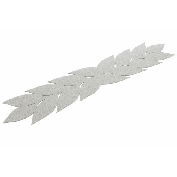 Filz-Tischläufer "Leaf" - 150x30 cm (Hellgrau/Marmor) von HEY-SIGN