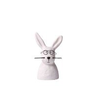 Deko-Hase mit Brille "Nerdy" - S (Weiß) von Gift Company