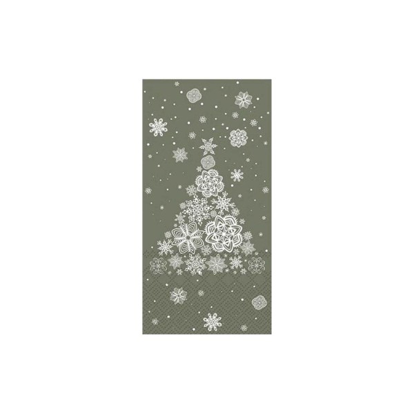 Papierservietten mit Weihnachtsbaum - 16 Stk (Olivgrün) von Chic Antique