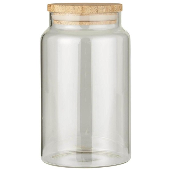 Ib Laursen Glaskrug mit Bambusdeckel - 1 l (Transparent/Natur)