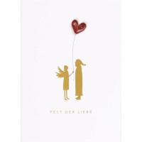 Weihnachtskarte "Fest der Liebe" - 11,8x16,6 cm (Weiß/Gold) von räder Design