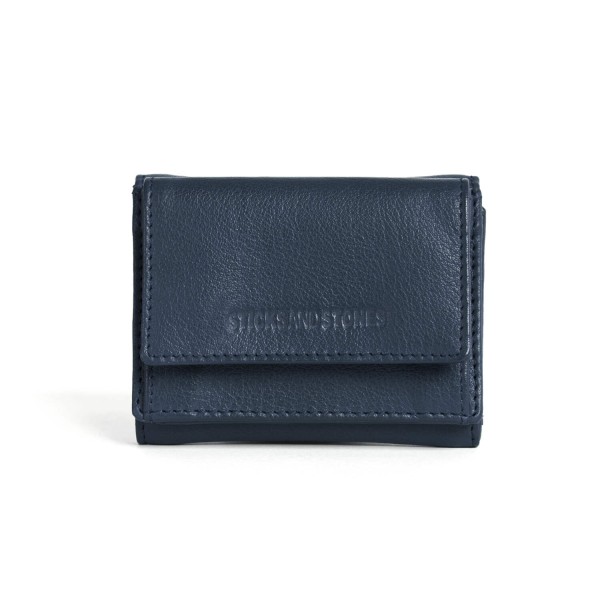 Sticks and Stones Geldbörse "Merida Wallet" (Dark Blue) - Gewaschenes Büffelleder