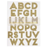 Aufkleber mit Goldglitter "ABC" - 10 Blätter von Meri Meri