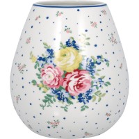 GreenGate Vase rund "Laura" - 20 cm (White)