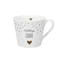 Krasilnikoff Tasse/Happy Cup "Lieblings Oma" (Weiß)