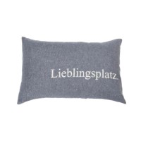 Kissenhülle "Lieblingsplatz" - 60x40 cm (Grau) von David Fussenegger