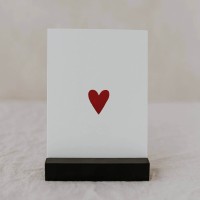 Aquarellkarte "Heart" (Weiß) von Eulenschnitt