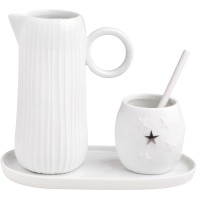 Milch- & Zucker-Set "DINING - Stars & Stripes" - 12,5x7x10 cm (Weiß) von räder Design