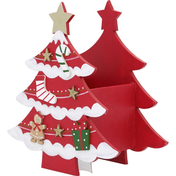 GreenGate Serviettenhalter Weihnachtsbaum "Christmas Tree" - Medium (Red)