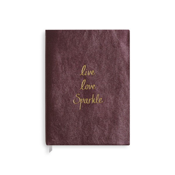 Notizbuch "Live Love Sparkle" - Groß (Lila) von KATIE LOXTON