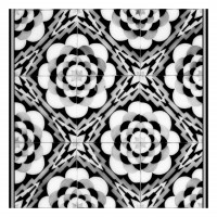 Matteo Tischset "Tiles Graphic Flowers" (Schwarz/Weiß)