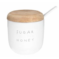 Zuckerdose "Sugar for my honey" - 9,5cm (Weiß) von räder Design