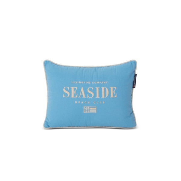 Zierkissen "Seaside" aus Bio-Baumwolle - 30x40 cm (Blau/Hellbeige) von Lexington