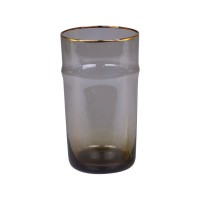 Trinkglas mit Goldrand - 14cm (Grau) von Chic Antique