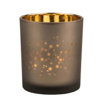Windlicht "XMAS - Glanzlicht Sterne" - 10 cm (Gold) von räder Design