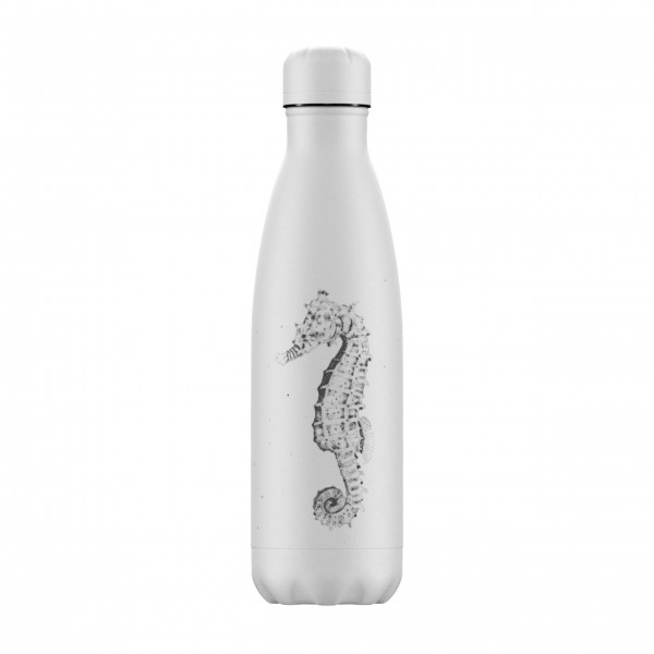CHILLY'S Bottle Isolierflasche "Sea Life - Seahorse - 500 ml (Creme)
