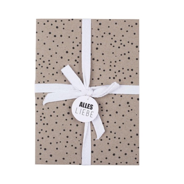 Geschenkkarte "Alles Liebe" - 11,8x16,6 cm (Braun) von räder Design
