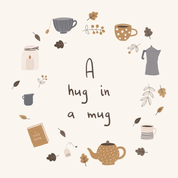 Ib Laursen Papierservietten "A hug in a mug" - 20 Stück (Bunt)