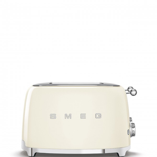 smeg Set aus 4-Schlitz-Toaster und Wasserkocher variable Temperatur (Creme)