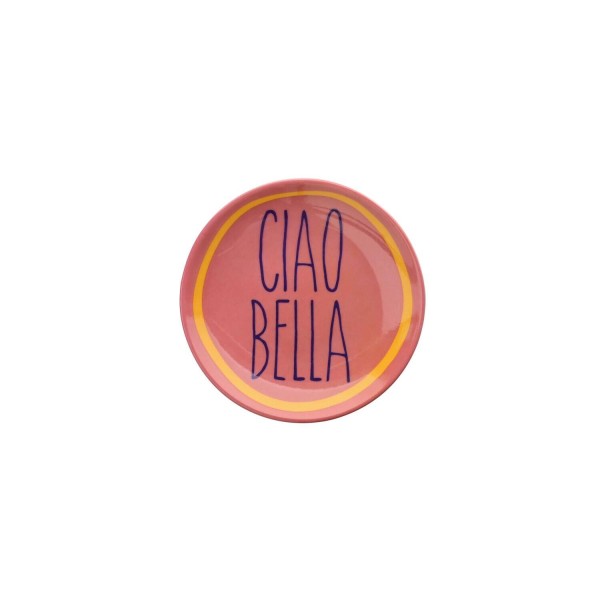 Deko-Teller "Love Plates - Ciao Bella" - 10x1,5x10cm (Rosa) von Gift Company