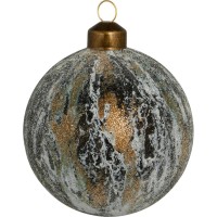 GreenGate Weihnachtskugel "Drew" - 8 cm (Dark Grey)