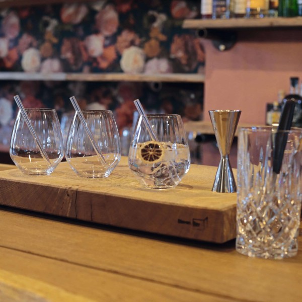 Nachtmann Gin- & Tonicglas "Tastes Good" - 4er-Set mit 4 Glastrinkhalmen