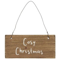 Ib Laursen Holzschild "Cosy Christmas" - 15 cm