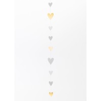 Papierkette "Goldherzen" - 140 cm (Gold) von räder Design
