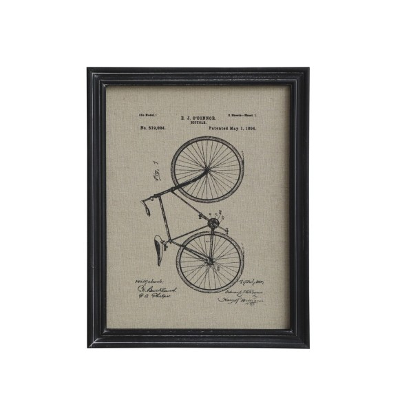 Bild mit Rahmen "Fahrrad" (Schwarz) von Chic Antique