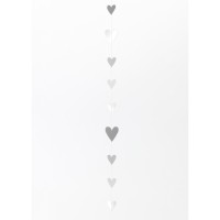 Papierkette "Silberherzen" -140 cm (Silber) von räder Design