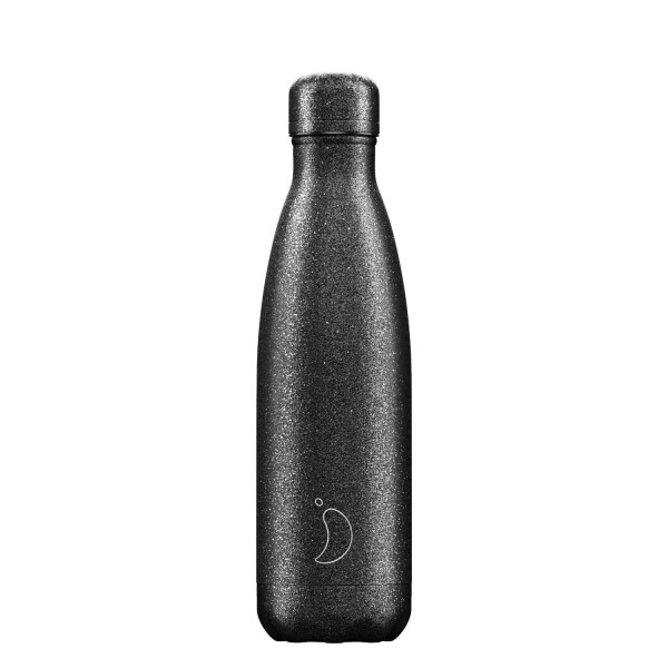 CHILLY'S Bottle Isolierflasche "Glitter Black" - 500 ml