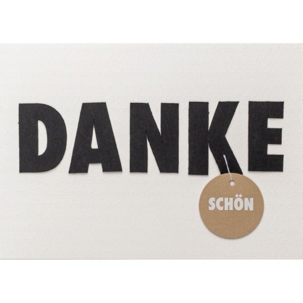Klappkarte/Ereigniskarte "Dankeschön" - 12x17 cm (Weiß) von räder Design