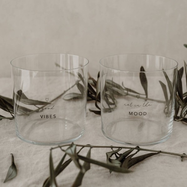 Trinkglas "Mood" im 2er-Set - 350 ml (Transparent) von Eulenschnitt