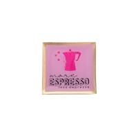 Glasteller "Love Plates - More Espresso, less Depresso" - S (Rosa) von Gift Company