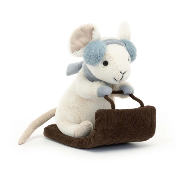 Jellycat Kuscheltier Maus "Merry Mouse Sleighing"(Weiß)