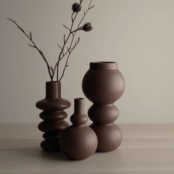 Vase bauchig "Como" - 23,5 cm (Braun) von ASA