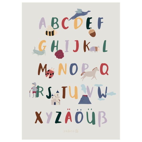 Poster "Alphabet" - 70x50 cm (Bunt) von sebra