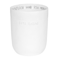 Becher "DINING - Gute Laune" - 400 ml (Weiß) von räder Design