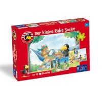 Kinderspiel Der kleine Rabe Socke - Puzzle 3x49 T. von HUCH!