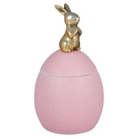 GreenGate Aufbewahrungsdose "Ei mit Hasen-Deckel" - 18 cm (Pale Pink)